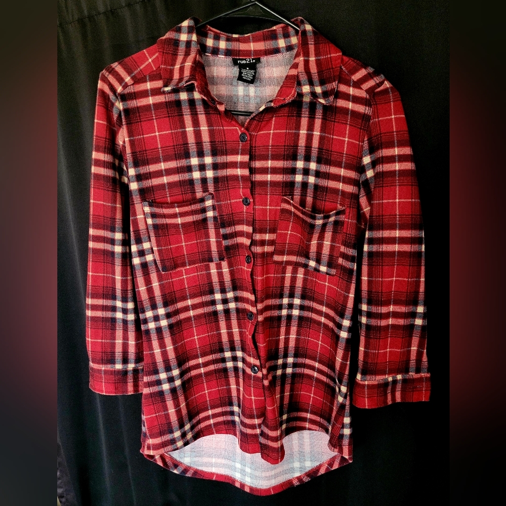 Red Plaid Rue 21 Shirt